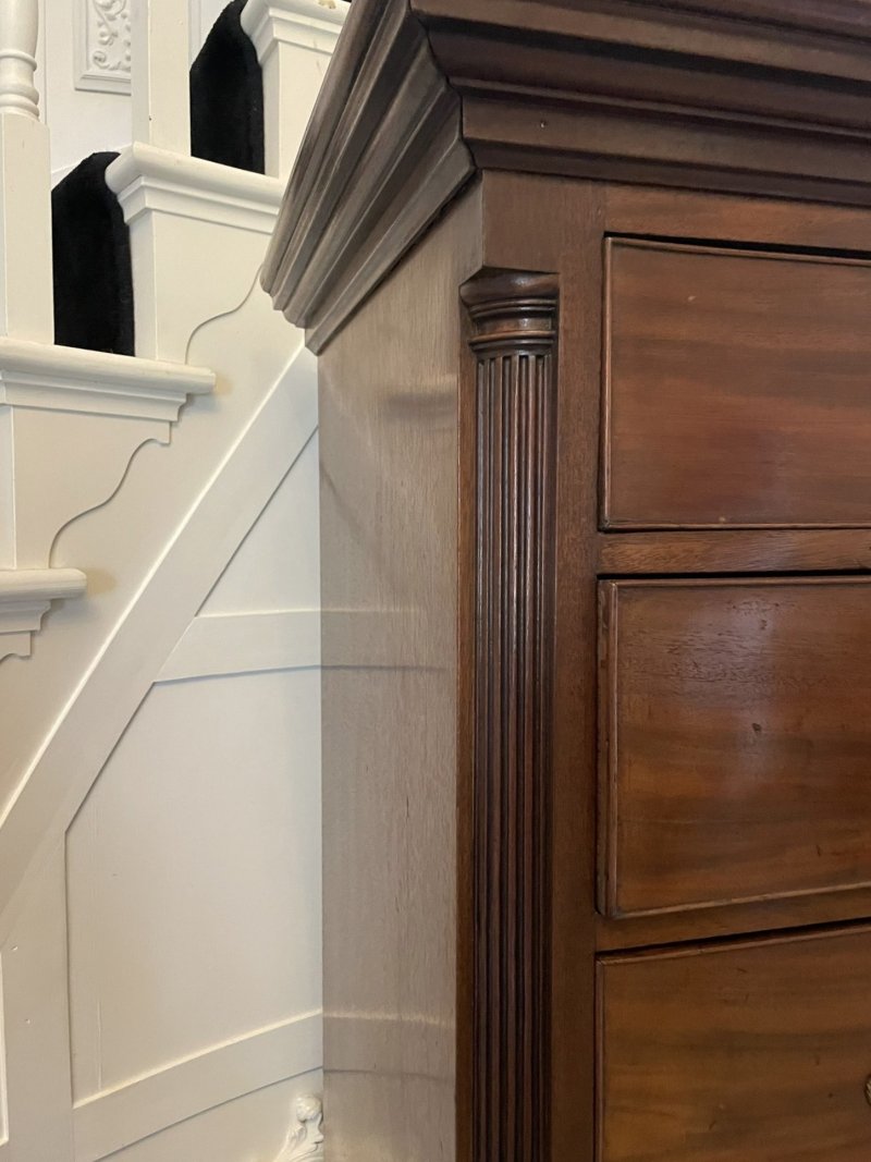 Antique 18th Century George III Mahogany Chest on Chest of Drawers - Image 5